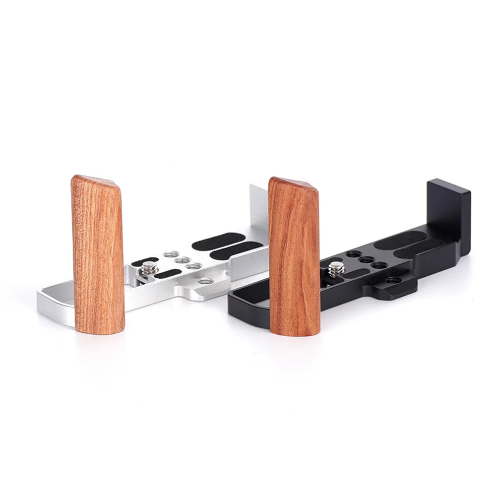 Camera Wooden Handle Grip for Canon G 7 X 2/G 7 X 3  L Bracket  Arca Tripod Stand Rack Black Silver Mount Camera Accessories