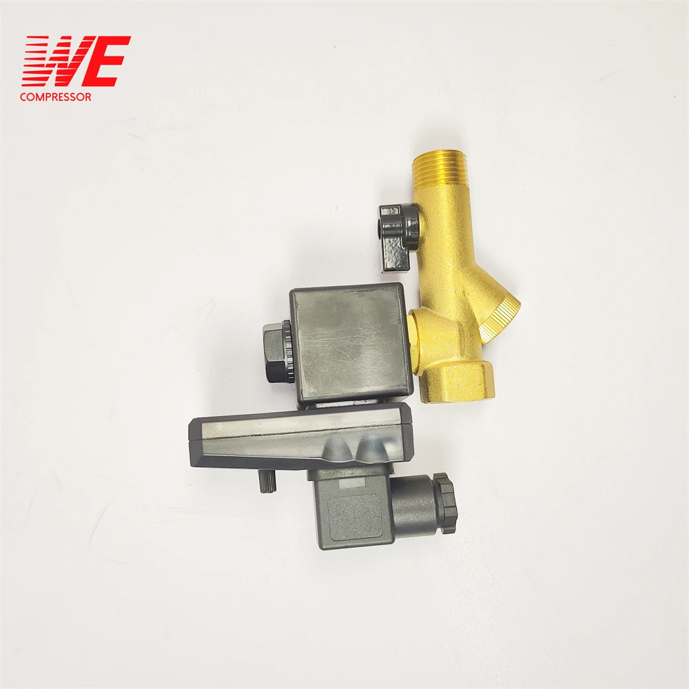 JORC MIC-B 1/2" 에어 컴프레서용 타이머 내장 자동 배수 솔레노이드 밸브