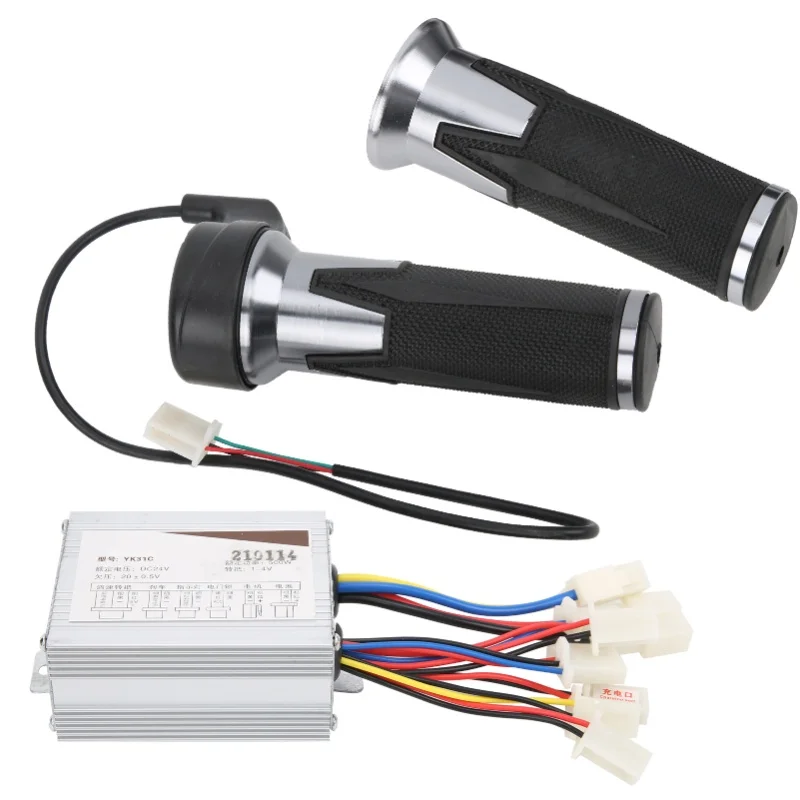 

24V 500W Bike Universal Throttle Grips Brush Controller AntiSlip Handle Bike Accessory