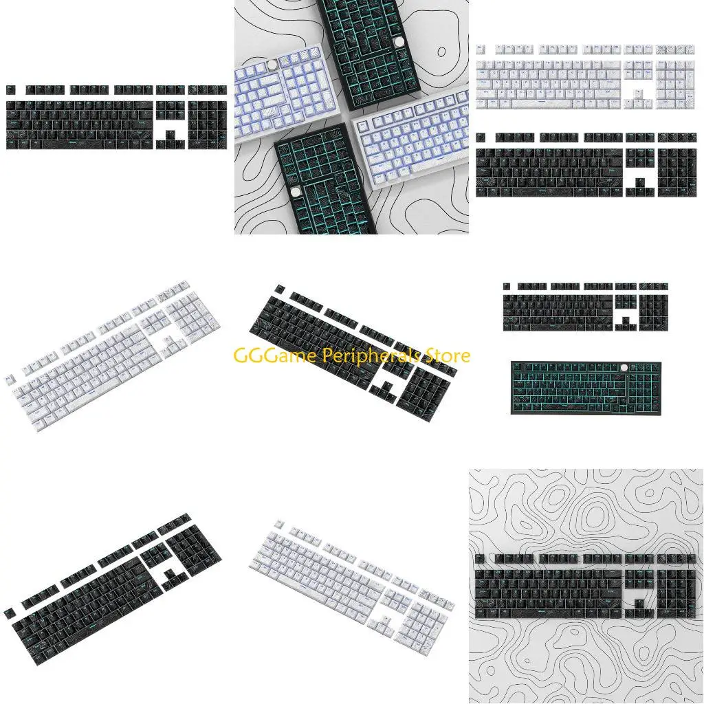 

U55B 108 Line Original PBT Keycaps Front Print Backlits Dye Sublimation KeyCap for Mechanical Keyboards