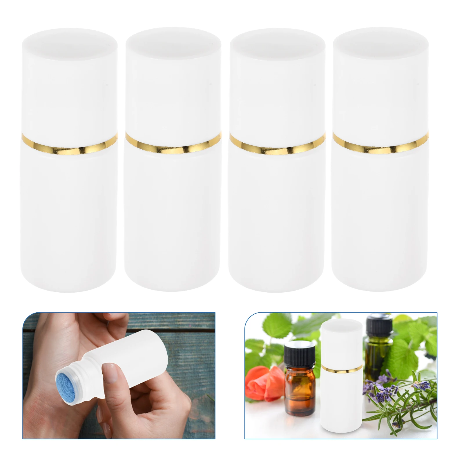 

5pcs 20ml Smudge Bottle Empty Oil Dauber Applicator Plastic Sponge Head Essential Container Paint Refillable