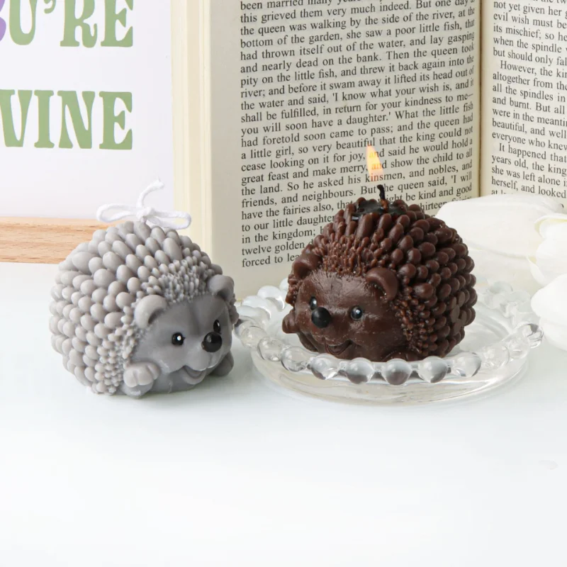 ثلاثية الأبعاد لطيف القنفذ سيليكون قالب شمع لتقوم بها بنفسك الكرتون الحيوان الصابون الراتنج الجص قالب الشوكولاته الحلوى صنع الثلج مجموعة ديكور المنزل هدية