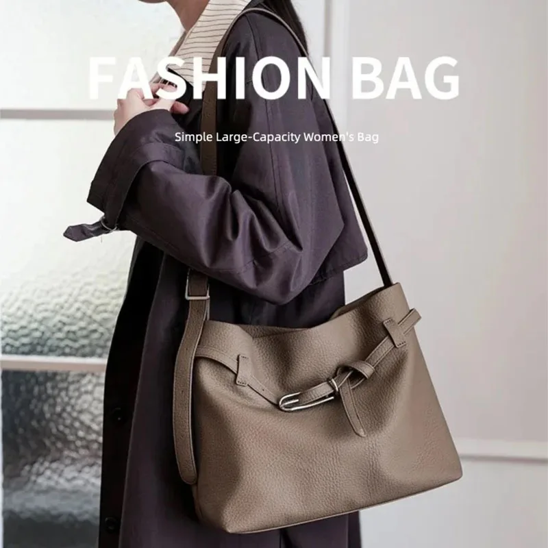 

2026 New ladies' tote bag, large-capacity single-shoulder bag, simple and versatile casual bag, commuting handbag for work