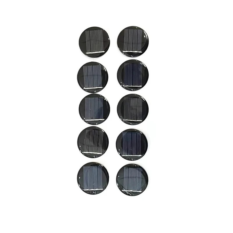 10PCS  2V 35mA Round 36mm  Mono/polycrystalline solar panel /solar cell battery module Epoxy board PET power generation board