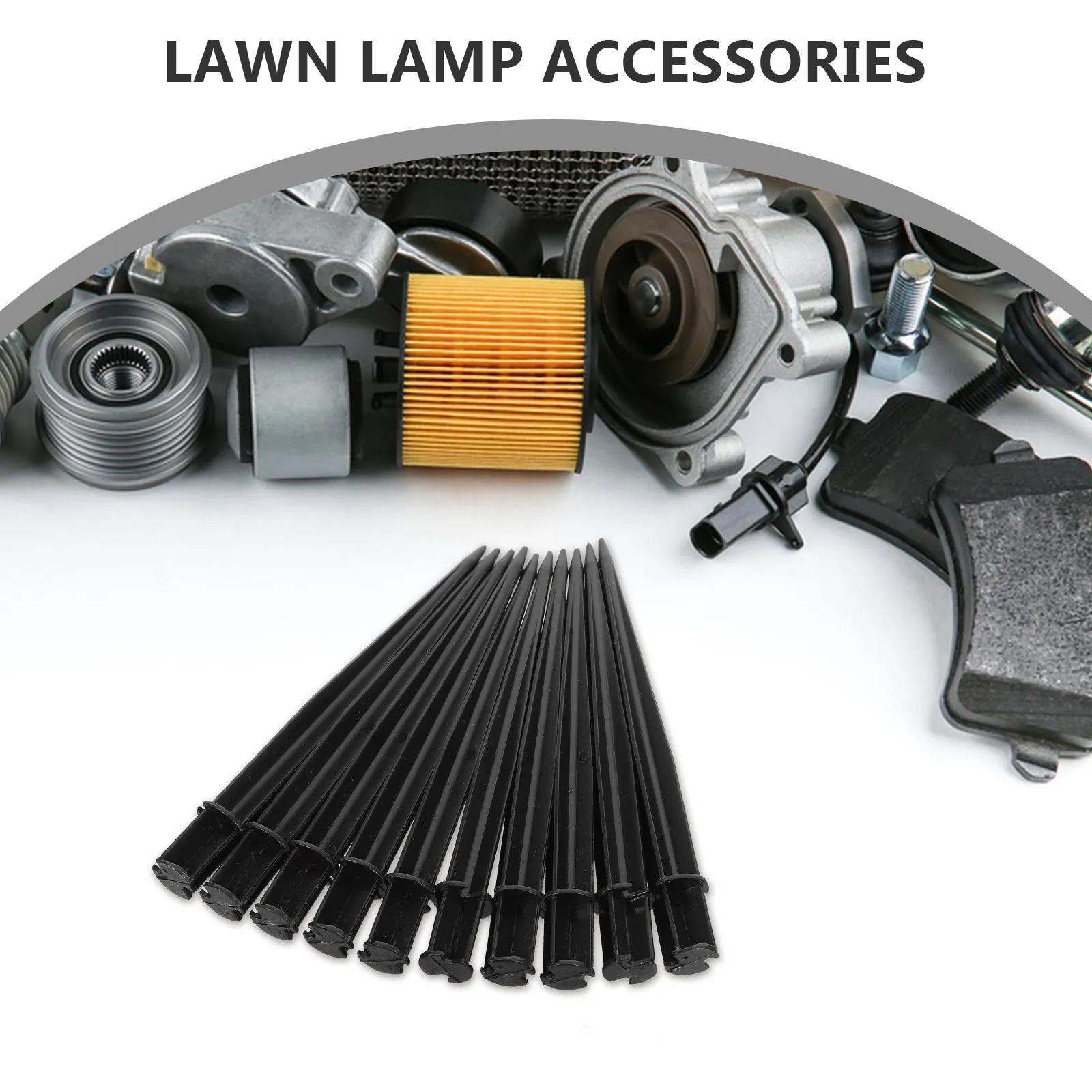 10-Pack Solar Garden Lights Outdoor Landscape Lamp Stakes for Halloween Christmas New Year Decoration