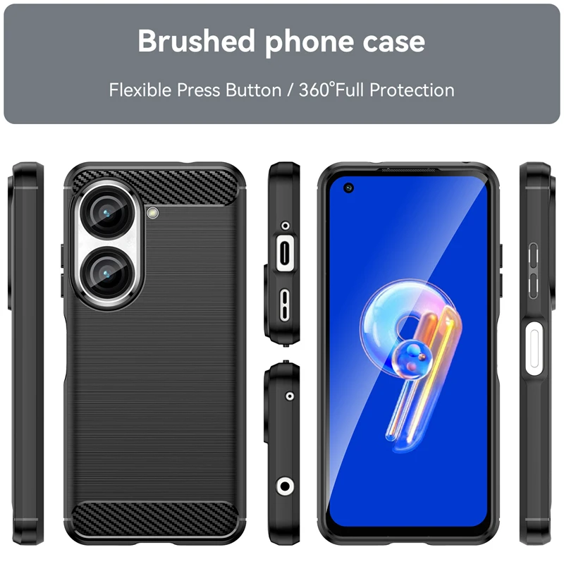 For Asus Zenfone 10 Case Cover forAsus Zenfone 10 Shell Armor Bumper Capa Para Soft Silicone Back Phone Case for Zenfone 10 9