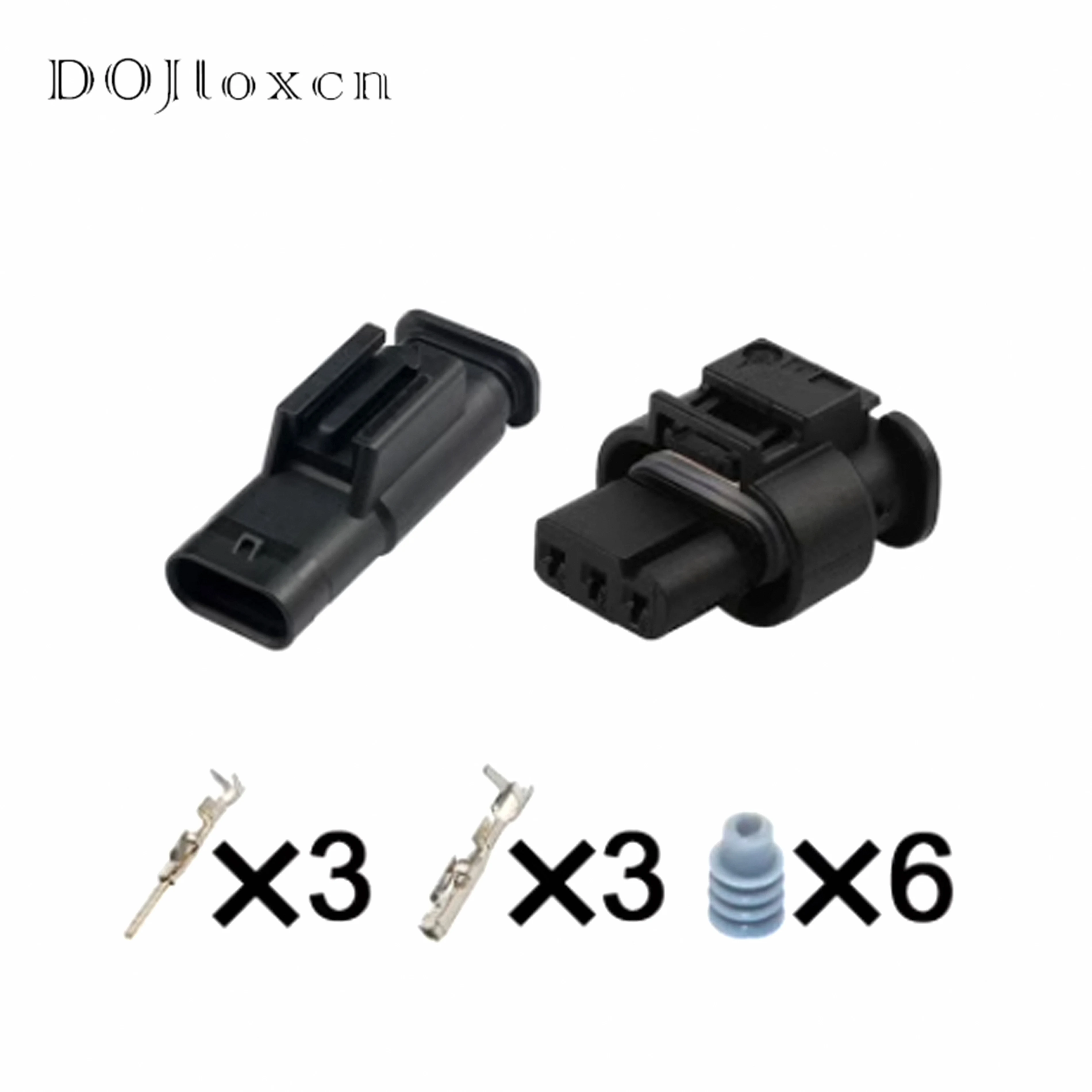 

1/5/10/20/50 Sets 3 Pin Waterproof Connector Auto Parking Sensor Plug 872-658-501 3C0973203 872-858-541 For VW BMW Benz Audi