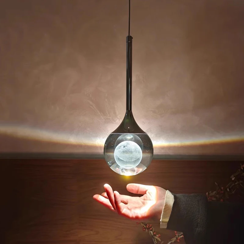 

Modern Luxury Nordic Design Crystal Pendant Lamp Free Adjustment Up/Down Feature Indoor Home Decor Crystal Ball Pendant Lights