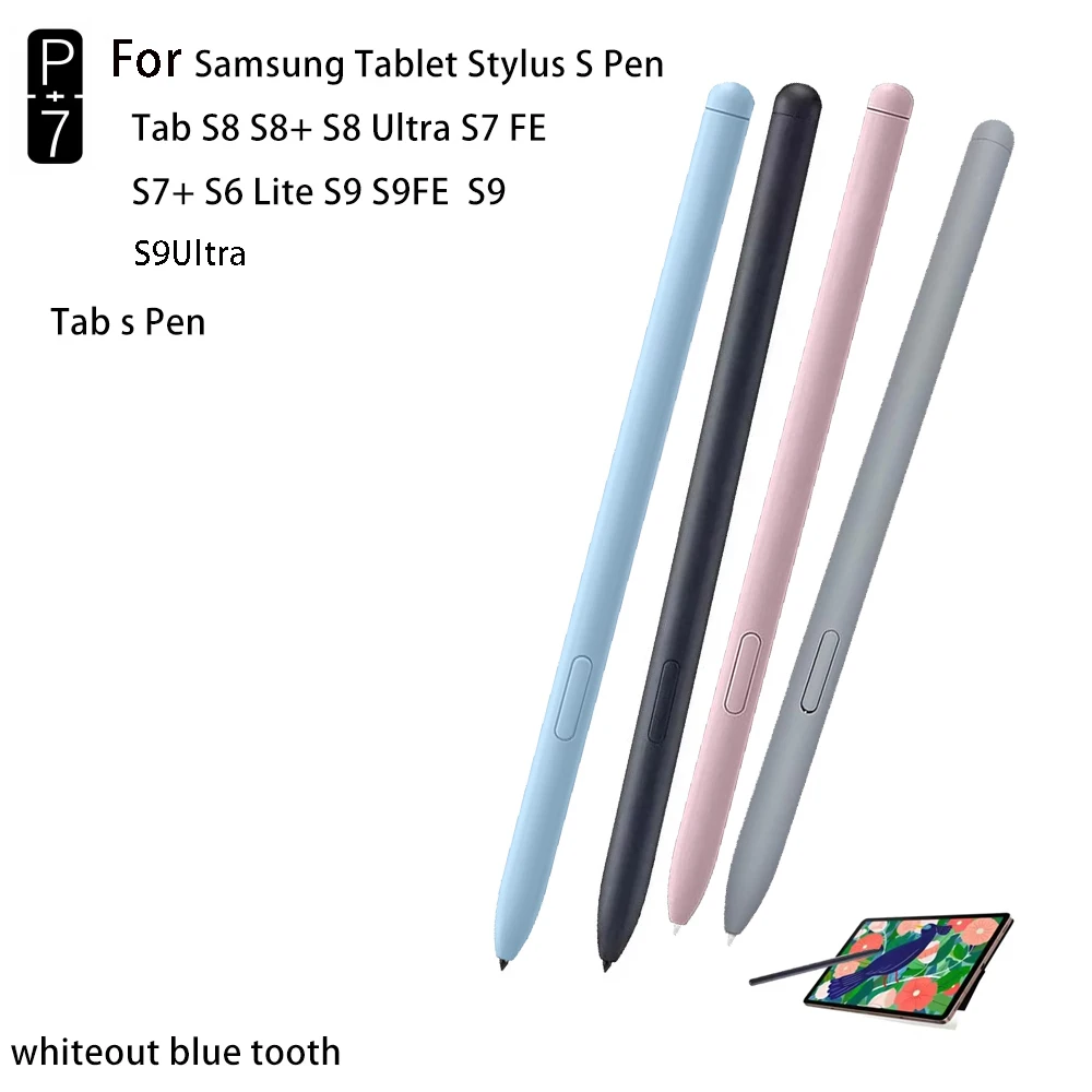 P+7 Tablet Pen Stylus Touch Pencil S Pen for Samsung Galaxy Tablet Tab S8 S9 S9FE S7 FE S6 Lite S8+Touch PEN Without Bluetooth