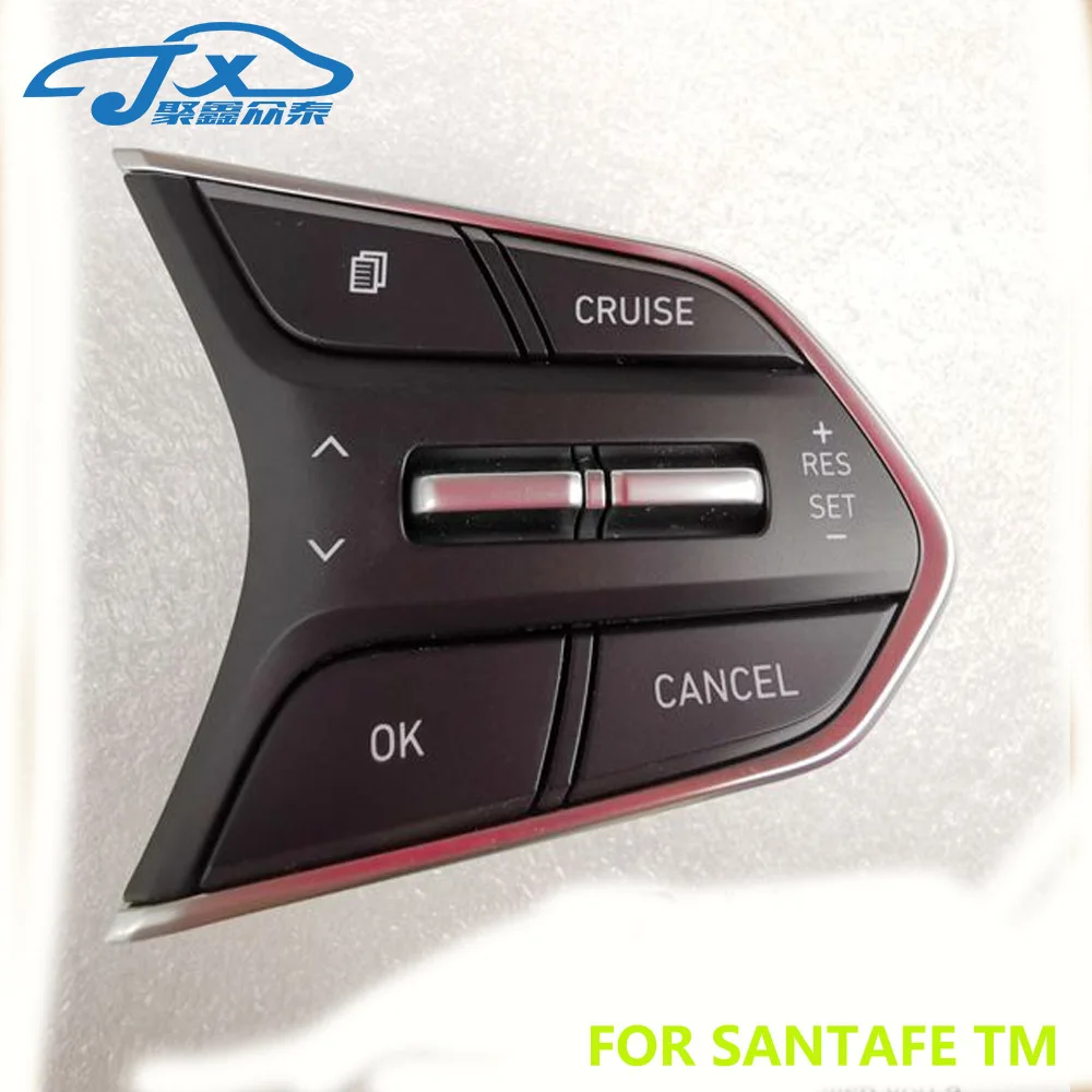 JXZT Steering Wheel Buttons for SantaFe TM Palisade Cruise Control Multimedia Remote Switch Automobile Accessory