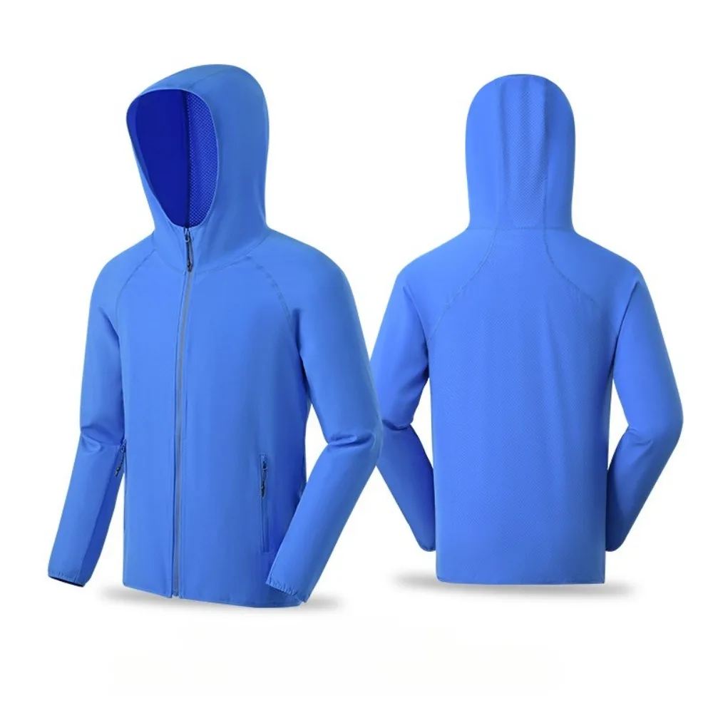 

Легкая быстросохнущая ветровка для бега с капюшоном для мужчин и женщин, с длинными рукавами и молнией, для занятий спортом на открытом воздухе