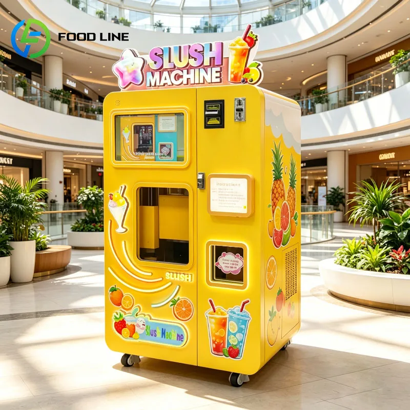 Smart Slush Machine Vending Frozen Ice Drink Machine Smoothie Inspired Beverage Self Service Touch Screen LED Customized