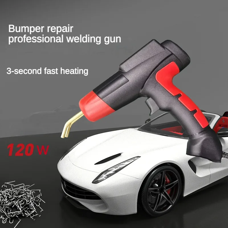 

Professional Plastic Welder Gun Set with LED Light 100W Car Bumper Welding hot staple Nail Gun Repair Tools Plastic Solder