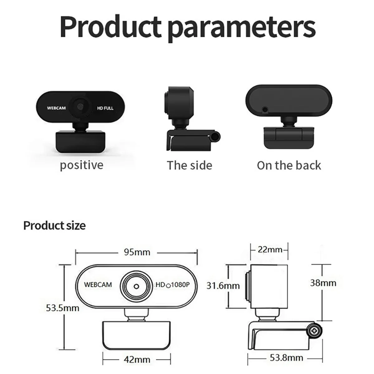 (AD11] Webcam 1080p Mini Camera Camera PC Laptop Video Recording Camera