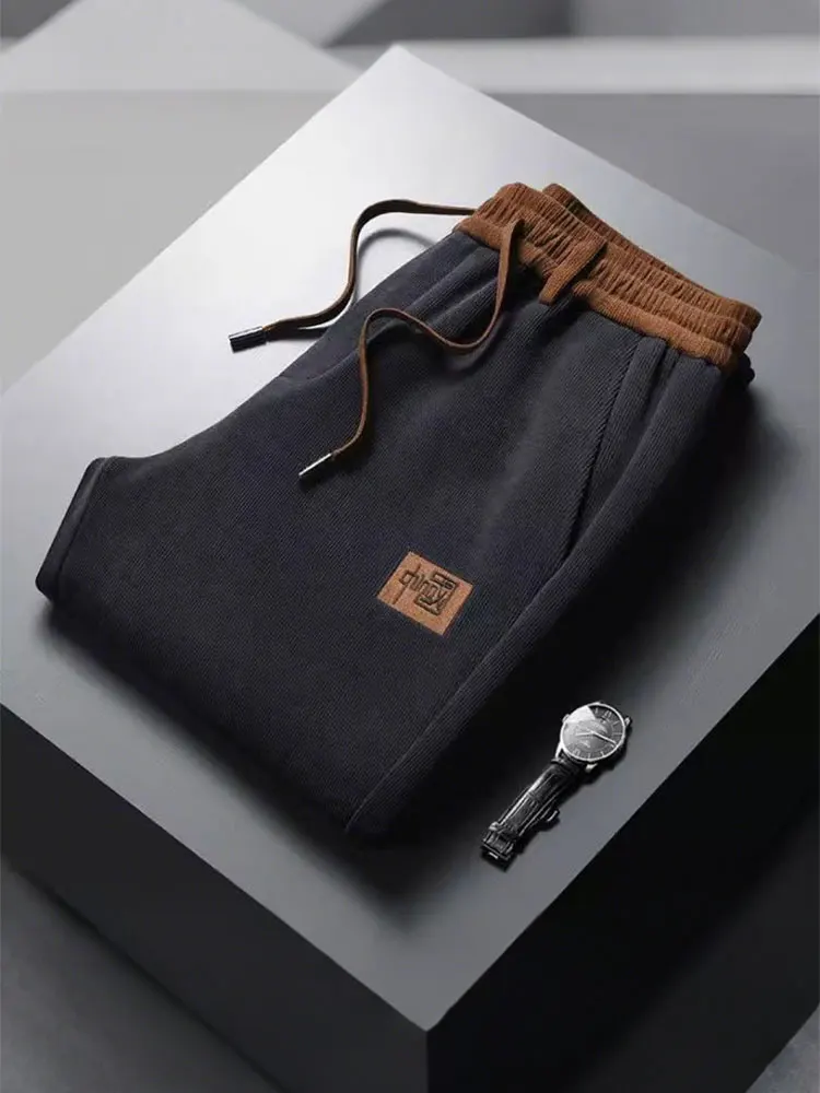 

Fleece Thicken Winter Chinos Trousers Men Corduroy Work Straight Casual Wide Pants Sport Jogging Sweatpants Classic Golf Pants