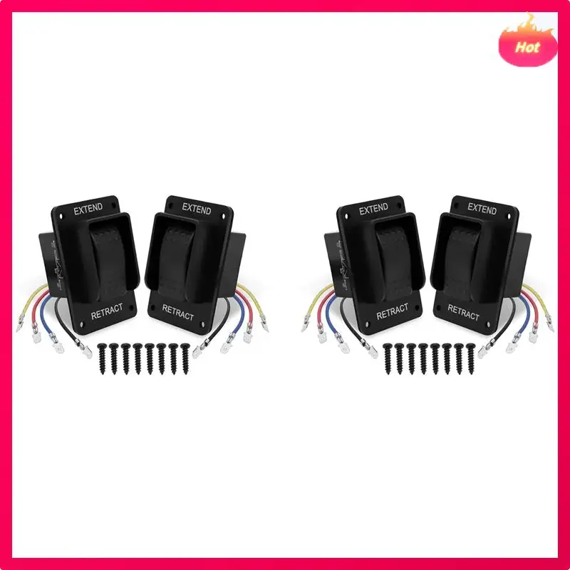 

ABYP 4Pcs 387874 RV Electric Stabilizer Jack Switch For Lippert High Speed Stabilizer Jacks,RV Electric Stabilizer Switch
