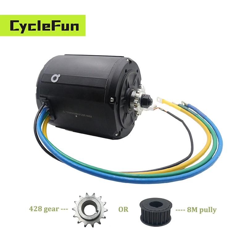 Hall Sensor QS138 90H 4KW Water Cooling Belt Or Sprocket Type 72V 110KPH Mid Drive PMSM Motor For Electric Motorcycles Scooter