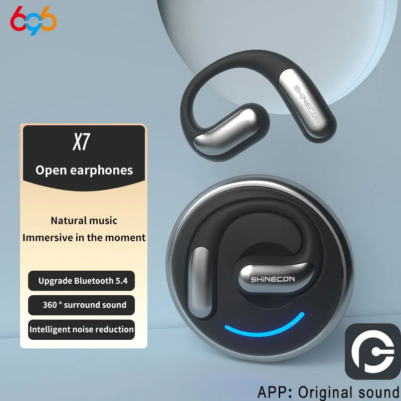 Air Conduction Earphones Bone Conduction Wireless Headphones TWS Bluetooth 5.4 Headset On Noise Canceling Sport OWS Earbuds X7