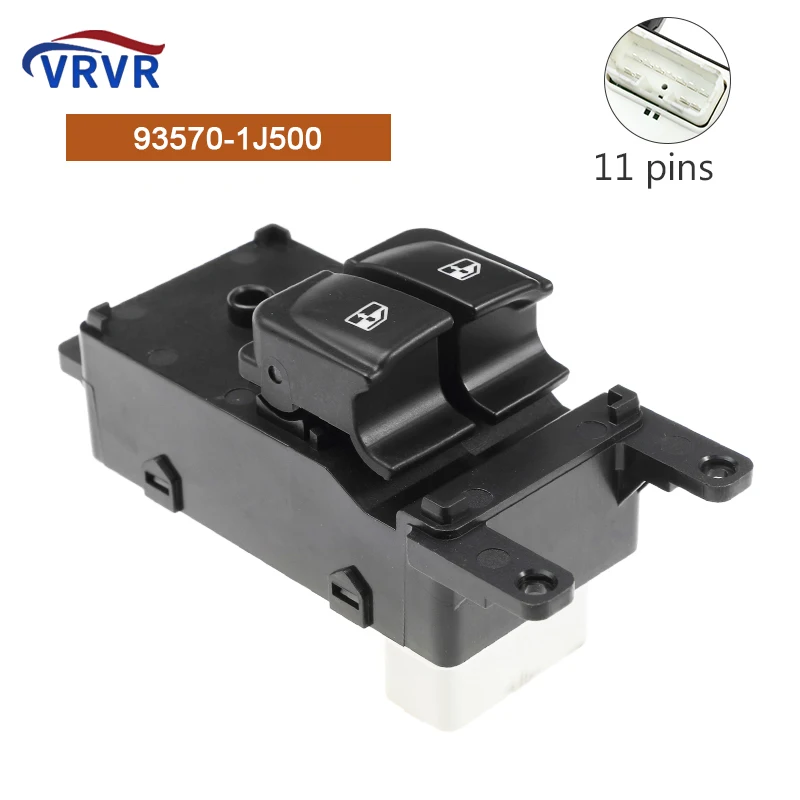 93570-1J500 935701J500 11 Pins Electric Left Single Power Window Switch For Hyundai i20 i800 2007- 2015 93570-1J000 935701J000