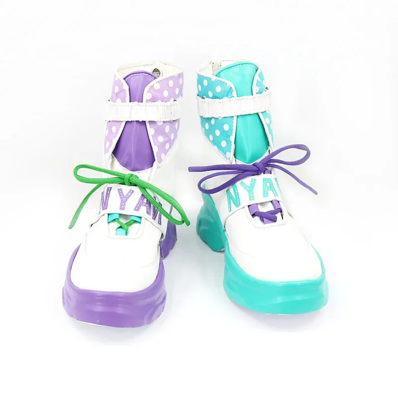 

qa156Tokoyami Cosplay Shoes Costume Tokoyami Towa Short Boots Women Men Halloween Role Play Cos Prop