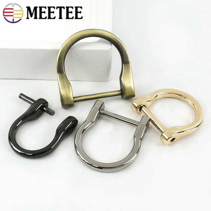 

2/4/10Pcs Metal Buckles 14/17/19/25mm D Ring Detachable Screw Connector Clasp Chain Bag Strap Hanger Hook Hardware Accessories