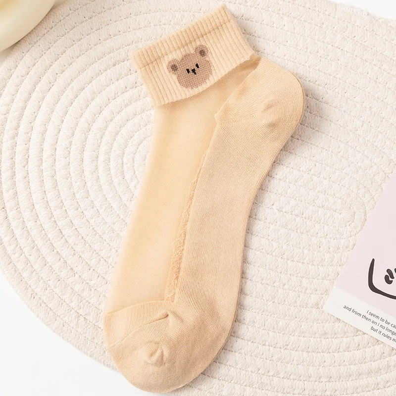 5 pairs Women's summer thin short socks versatile casual simple comfortable sweat absorbing short socks