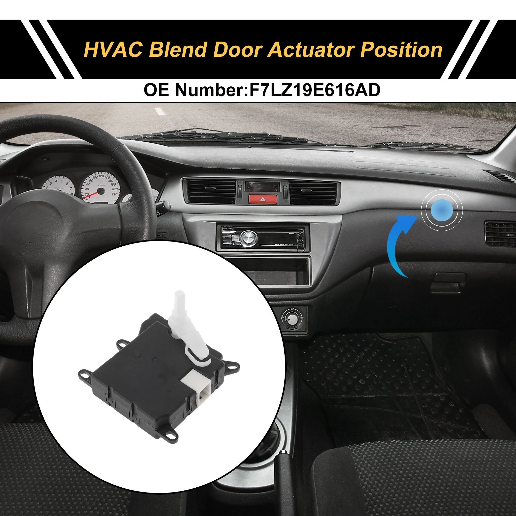 

UXCELL HVAC Heater Blend Door Actuator for Lincoln Mark VIII 1997-1998 No.F7LZ19E616AD