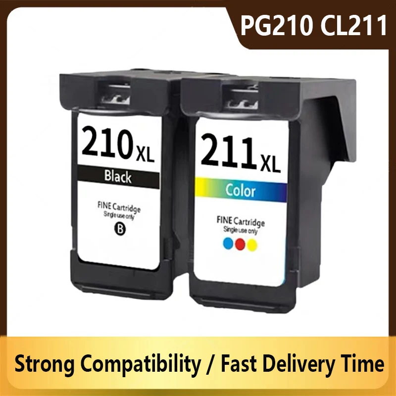 

PG210 CL211 compatible pg210 cl211 210 211 Ink Cartridge for Canon Pixma MP240 MP250 MP260 MP270 MP280 MP480 MP490 MP495 Printer