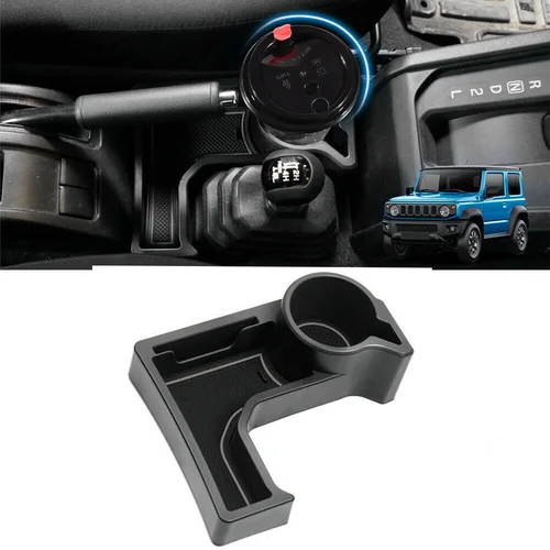Imagen 2 del producto Para Suzuki Jimny JB64 JB74 2018-2020 en la consola central del coche portavasos caja de almacenamiento modelo accesorios interiores