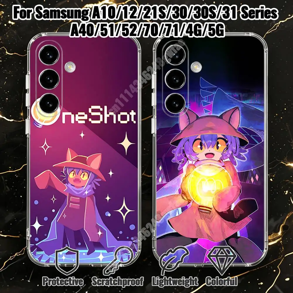 O-OneShot Niko Phone Case for Samsung Galaxy A71 70 52 51 31 30 A30S 21S A12 A10 Transparent Cover