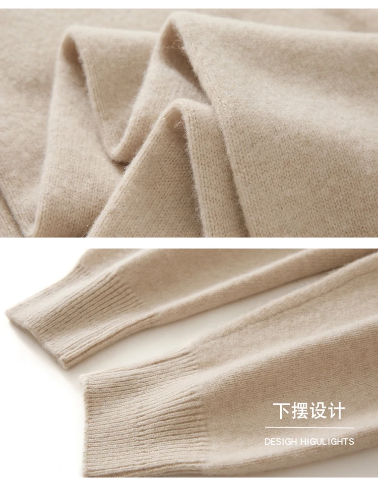 Women's Knitted 100% Wool Pants with Double Pockets and Elastic Waistband for Autumn and Winter, High Stretch Sports Style Pants