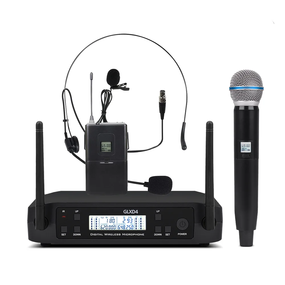 GLXD4 GLXD24 BETA58 BETA58A Wireless Collar Headset Handheld Microphone for Stage Performances DJ Speech