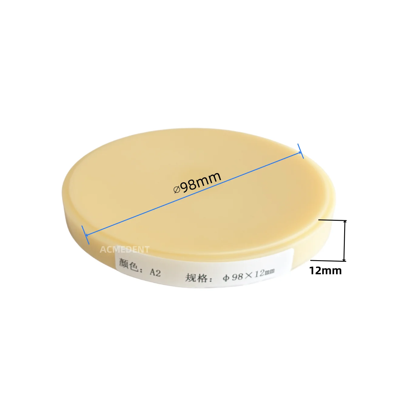 

Dental CAD CAM PMMA Blocks Disk Round 98*12mm A2 Temporary Bridges Crown Discs