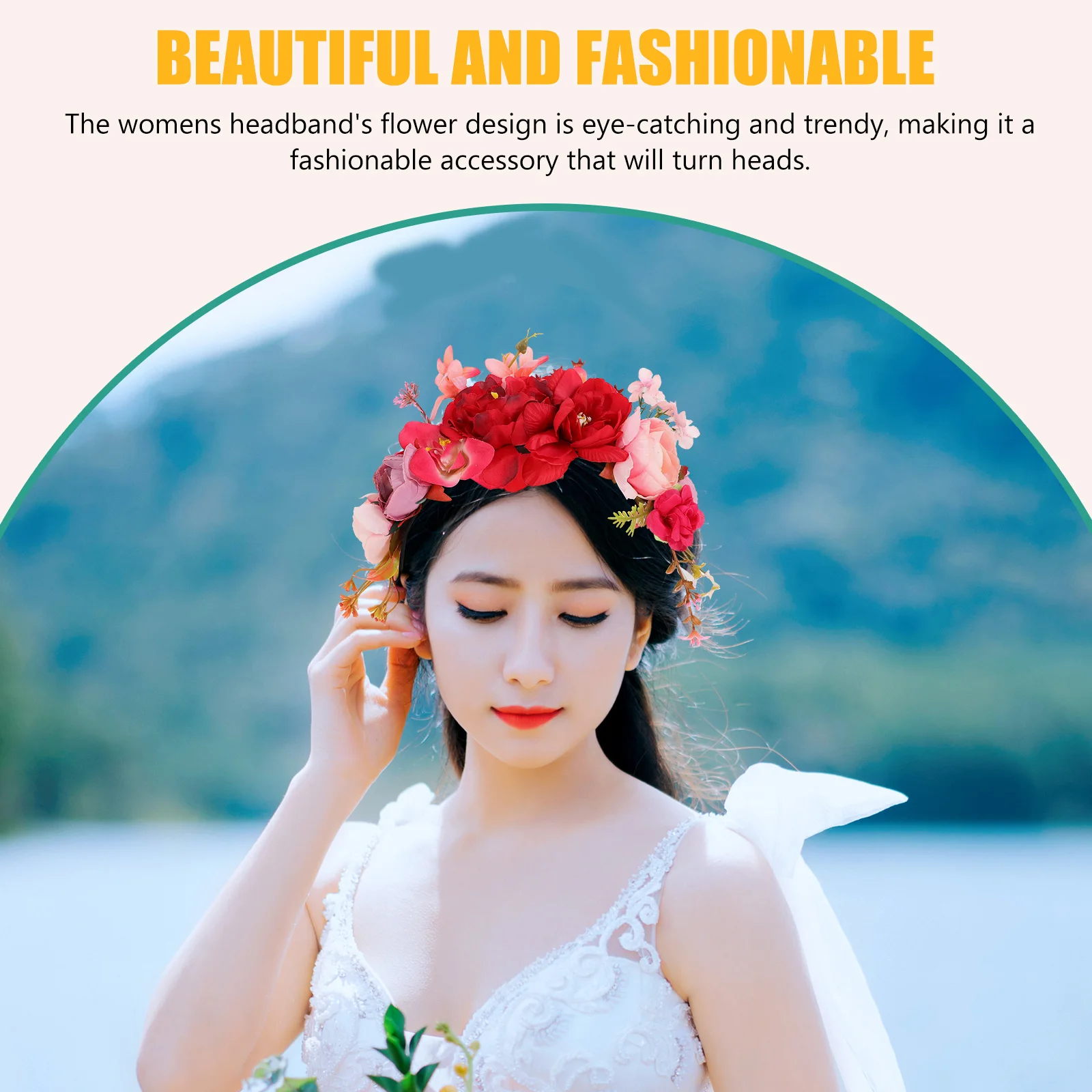 

Artificial Flower Headband Festival Headbands for Women Girls Hair Accessories Temperament Fabric