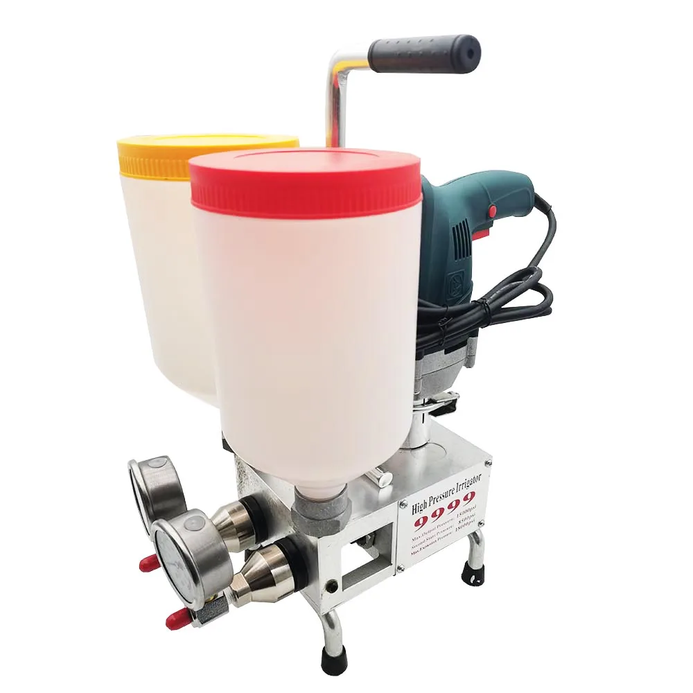 1100W highpower dual liquid grouting machine waterproof leak filling highpressure grouting machine epoxy resin grouting machine