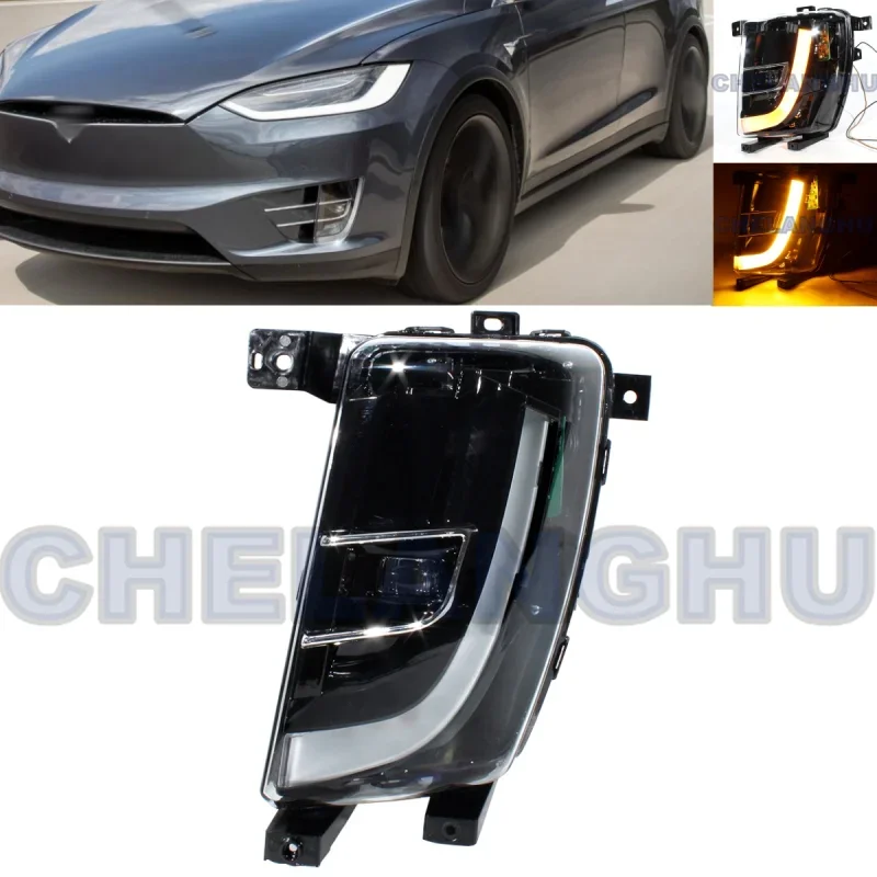 

LED Car Light For Tesla Model X 2016 2017 2018 2019 2020 2021 European version Left Side Front Fog Light Fog Lamp 1034326-00-C