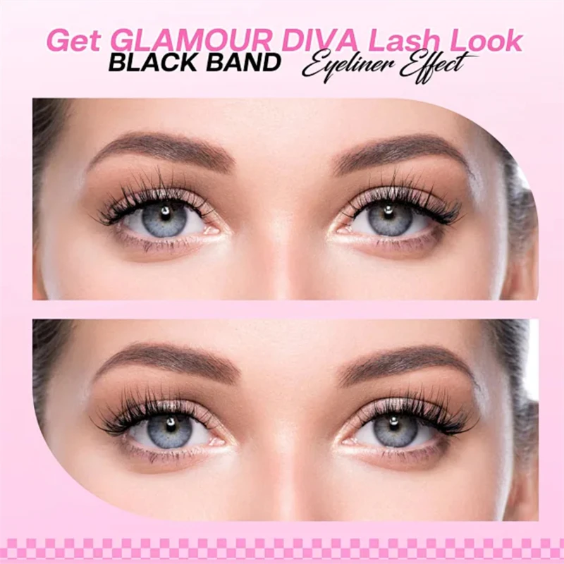 لطيف الفتيات سميكة كحل تأثير 11 مللي متر مظهر طبيعي أسود الشعر شعار مخصص رقيقة الفرقة جلدة طبقة ثلاثية الأبعاد #6