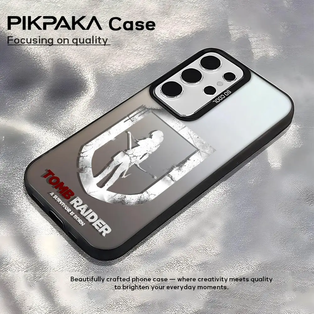 Чехол для телефона Shadow of T-TombS Raider для Samsung Galaxy S25 Edge S24 S23 S22 S21 S20 Ultra Funda, силиконовый серебристый чехол