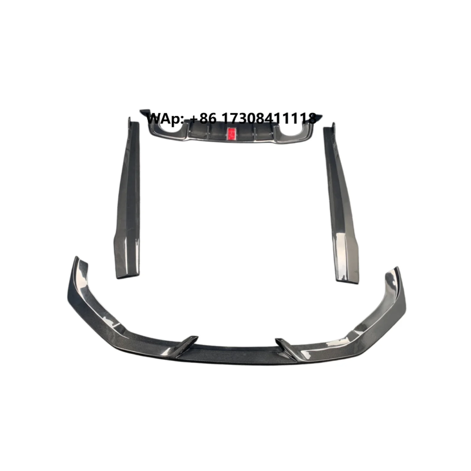 High Quality Carbon Fiber Front Lip Side Skirts Rear Diffuser Car Bumpers Body Kit for Rs3 8v 2017-2019