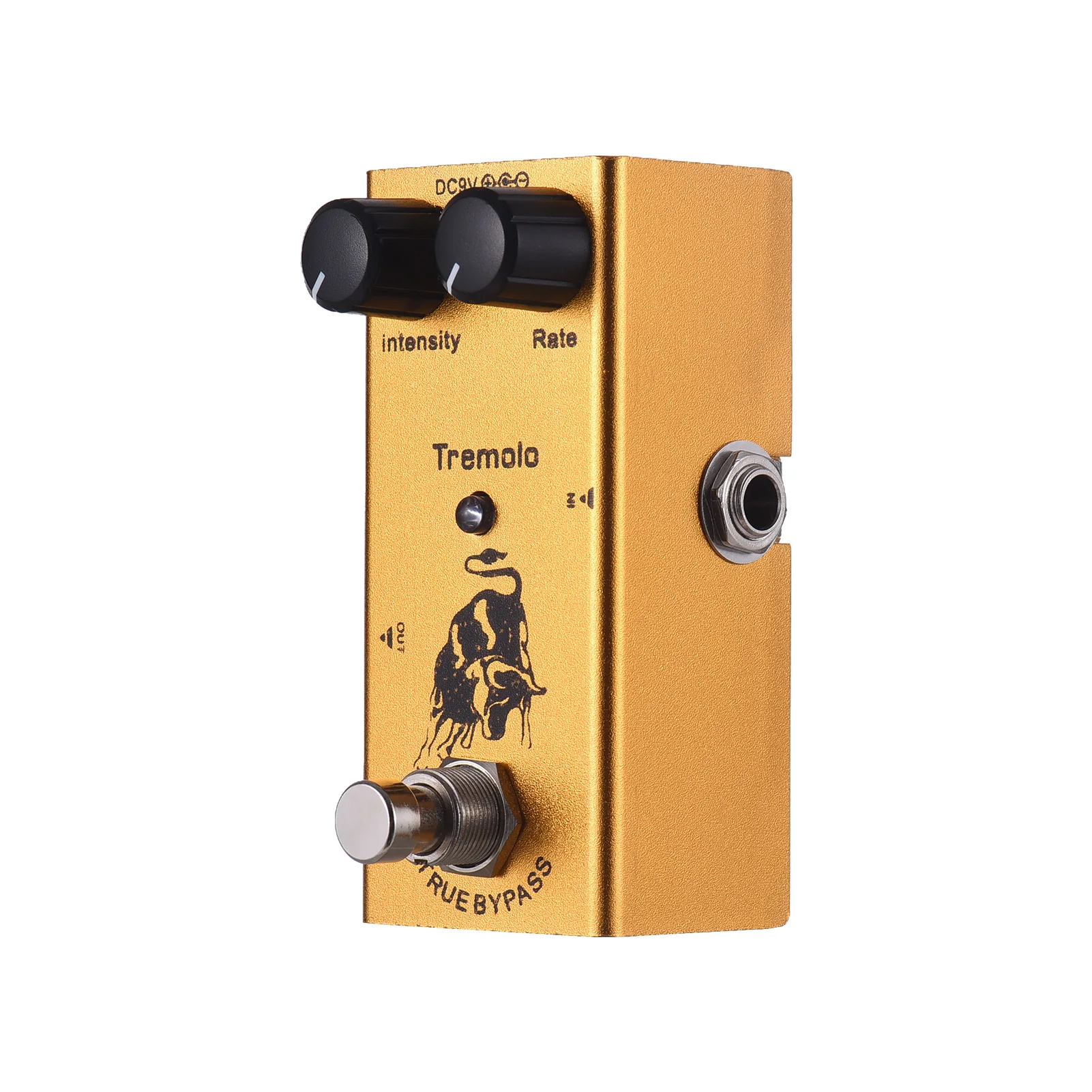 

Guitar Tremolo Effects Pedal Intensity/Rate Controls DC 9V 6.35mm Input/Output Electric Guitar Tremolo Effector with True Bypass