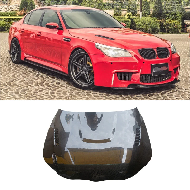 

Подходит для BMW 5 серии E60 M5 2006–10 лет, легкий вентилируемый капот двигателя из модифицированного углеродного волокна