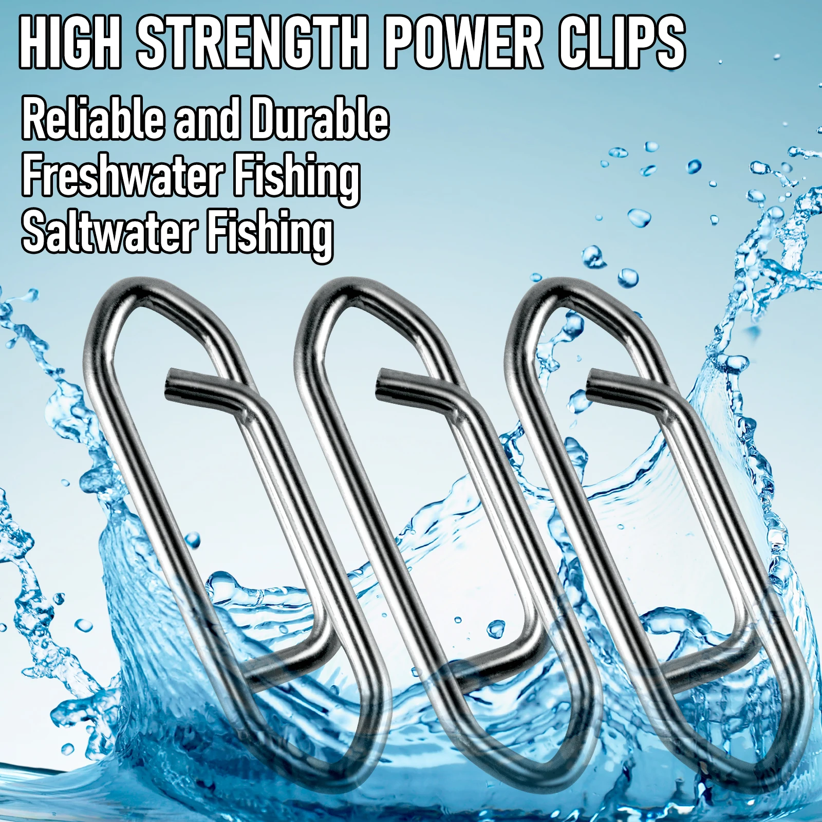 50 Stück Edelstahl Angeln Speed Clips Fast Link Quick Change Snap für Crankbait Swimbait Minnow Plug Salzwasser – Detail 1