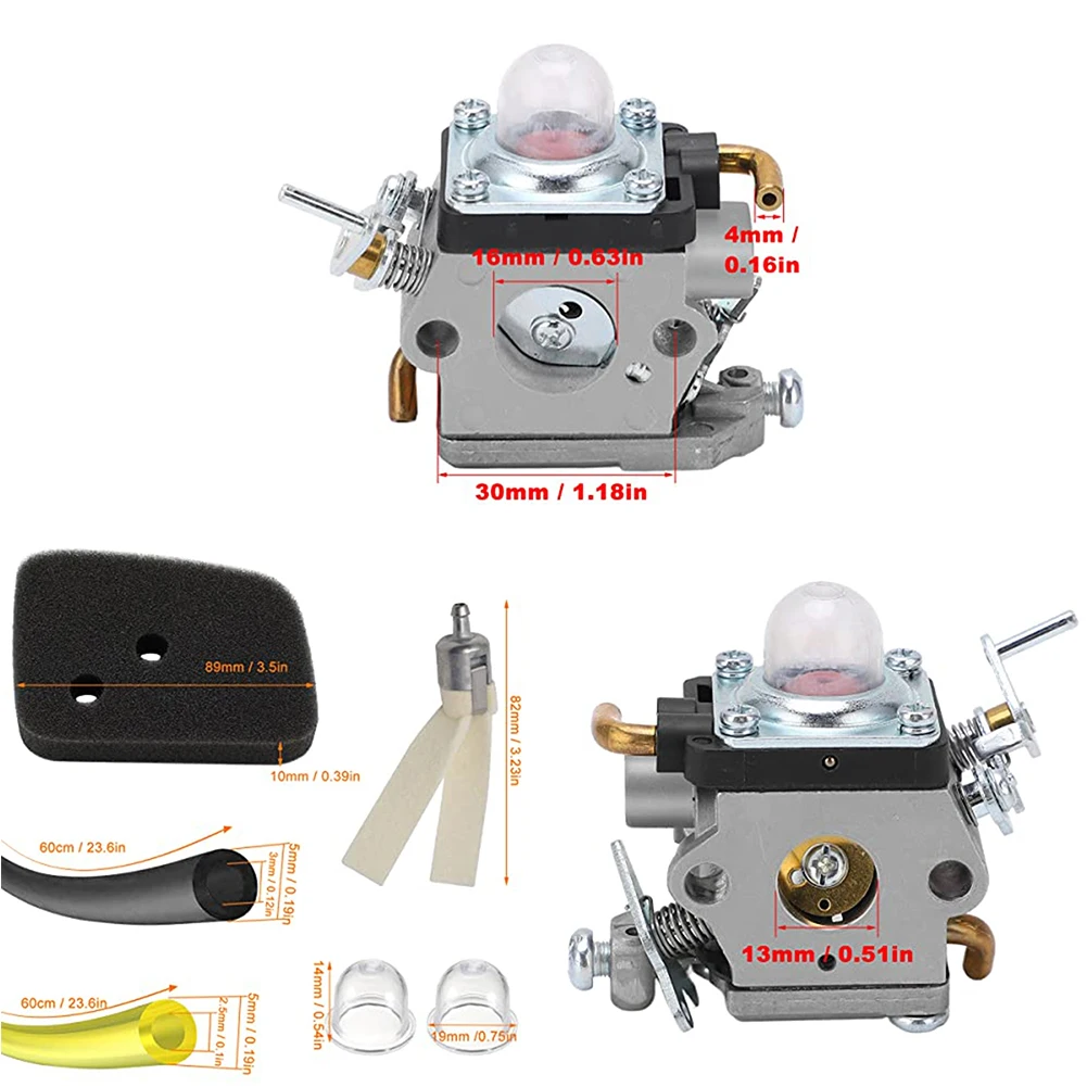 مجموعة المكربن لأدوات تشذيب التحوط المتوافقة مع مكونات بديلة كاملة HS 122HD45 122HD60 522HDR60S