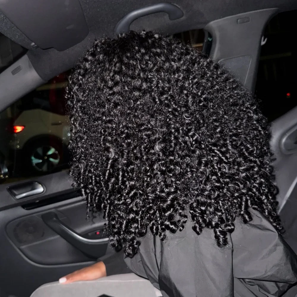 

Human Hair Half Wig Kinky Curly Burmese Pixi Curly Half Wig For Women Ready To Wear 3 In 1 Flip Over Natural Black Glueless Wigs