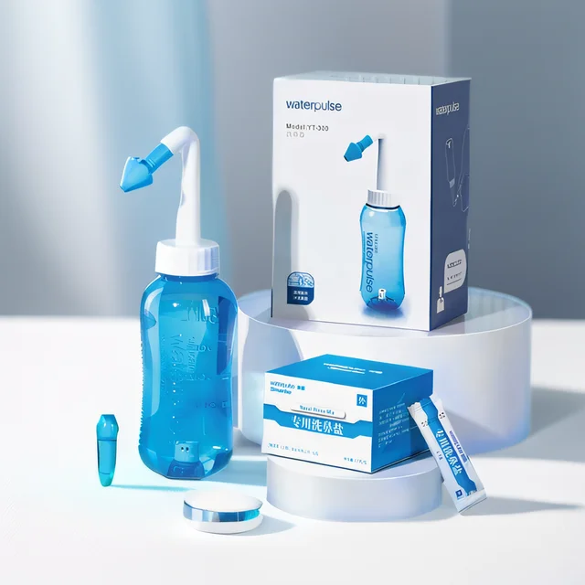 Waterpulse irygator do nosa 300ml 500ml butelka do płukania nosa płyn do płukania nosa ochraniacz nosa unikaj alergicznej ryny instrukcja