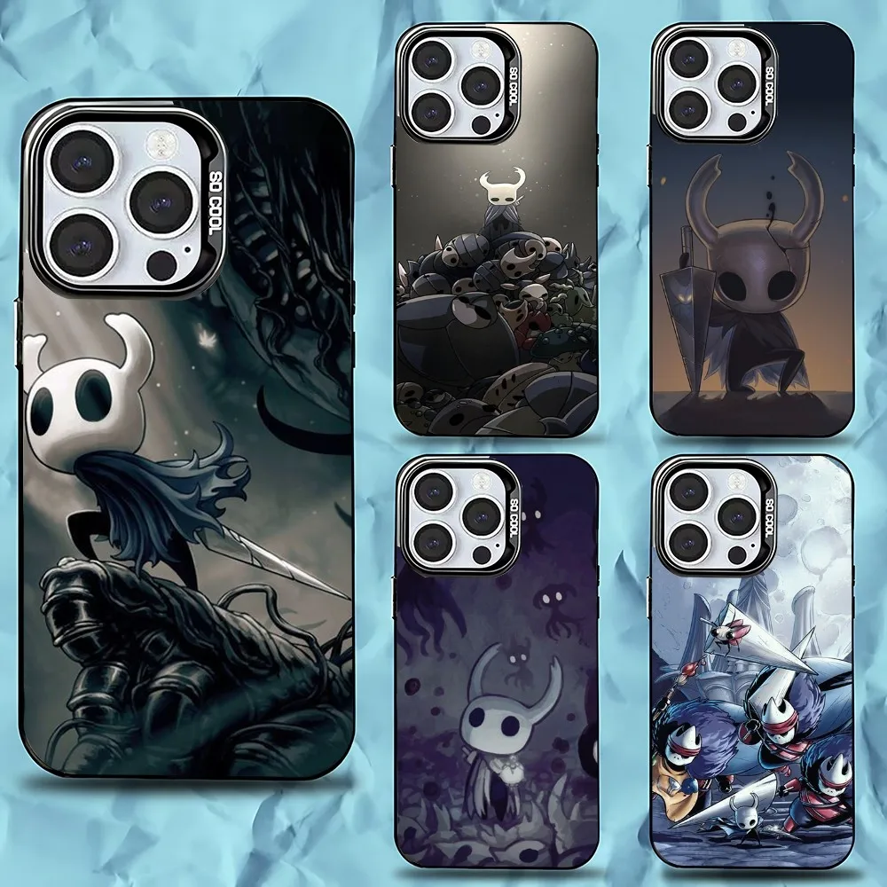 

H-Hollow Knight Phone Case For iPhone 16,15,14,13,12,11,Pro,Max,Plus,Mini,XS,SE Anti Fall Black Matte Hard Bumper