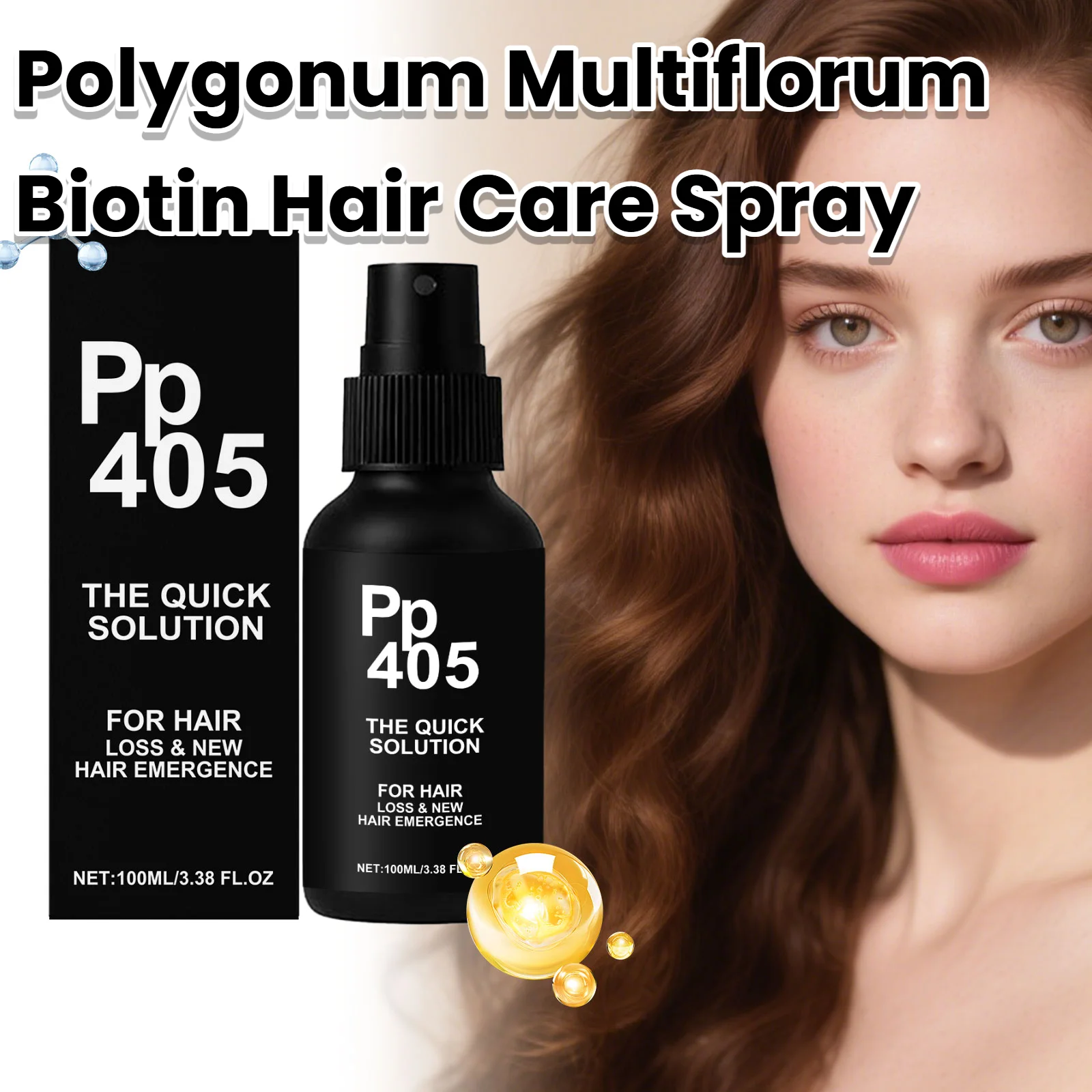 

Спрей для ухода за волосами Polygonum Multiflorum, биотин, питает кожу головы, укрепляет корни волос, разглаживающий эссенционный кондиционер для ухода за волосами