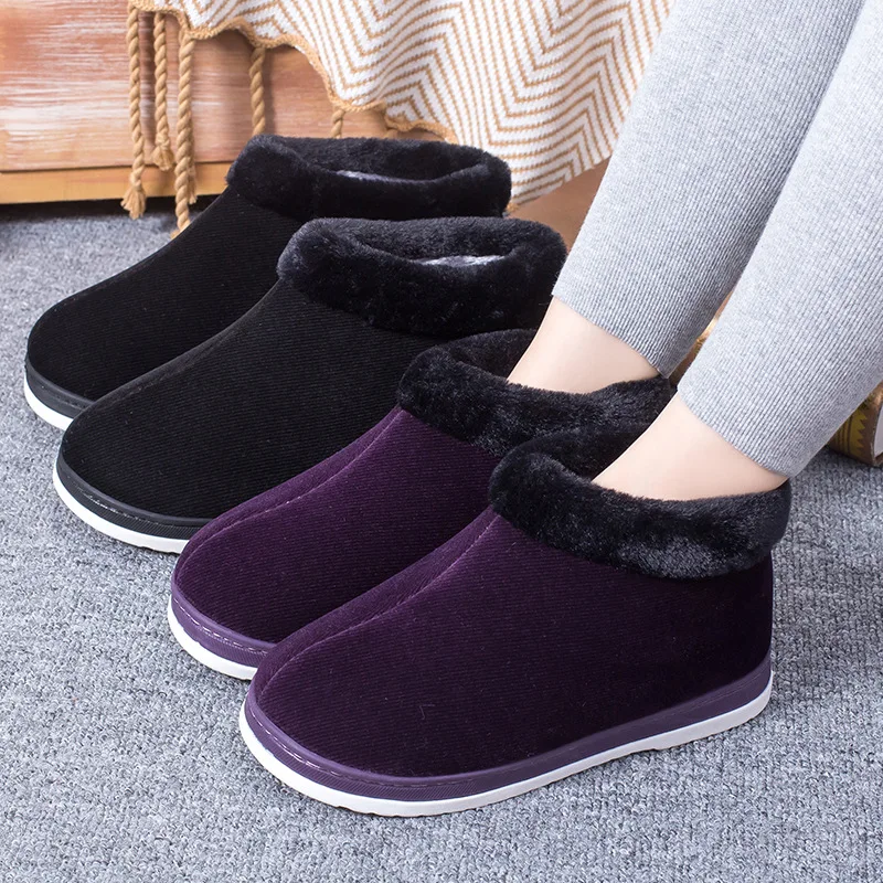 Men Winter slippers for man Fur Cotton Shoes Outdoor New Casual Warm Fluffy Slippers Indoor Men Plush Flat Fur Shoes pantuflas