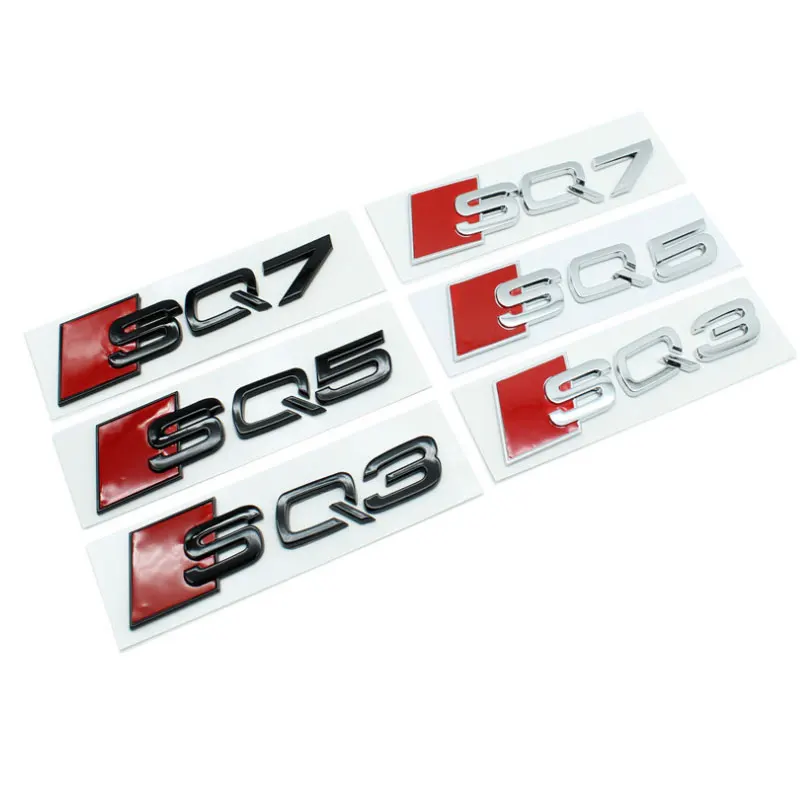 

SQ3 SQ5 SQ7 SQ8 letter badge car stickers for Audi A Q sports series modified accessories displacement rear trunk label logo