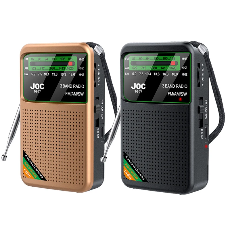 Hot Sale FM Radio Emergency Pocket Radios FM AM SW Type-C Rechargeable Radio Player For Emergency Hurricane Running Walking Home